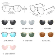 FUQIAN gafas de sol polarizadas de Metal clásicas para hombre, gafas de sol poligonales a la moda para mujer, gafas de conducción hexagonales Vintage para hombre UV400