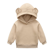 Ropa para bebés, niños y niñas, lindas sudaderas con capucha, sudadera gruesa de lana, ropa para niños.