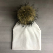 Gorro de terciopelo liso para niñas y niños, gorro con pompón para bebé, gorro con pompón, accesorios para niños