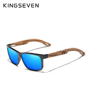 KINGSEVEN Handmade Wooden Eyewear Polarized Mirror Sunglasses Men Women Vintage Design Oculos de sol masculino UV400