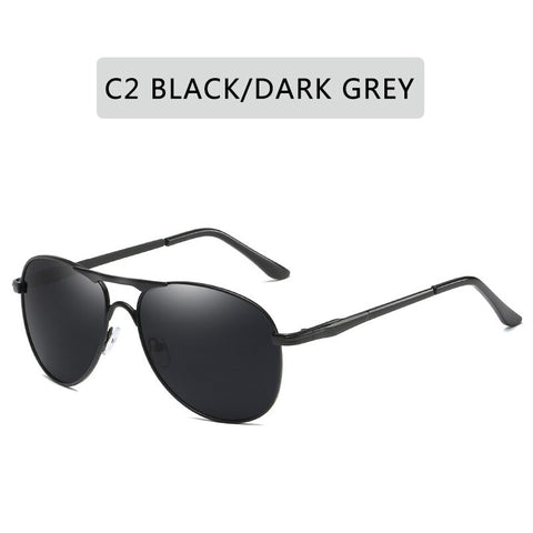 Luxury Brand  Polarized Sunglasses Men Women Gradient Lens Alloy metal frame Round Pilot Driving