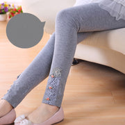 Spring Leggings Cotton Trousers Fille Kids Pants Girls Pants Skinny Print Cartoon Pattern Children Leggings Trousers