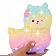 Jumbo oveja alpaca squishy lindo galaxy lento aumento animal squishy squish venta al por mayor exquisito regalo para niños