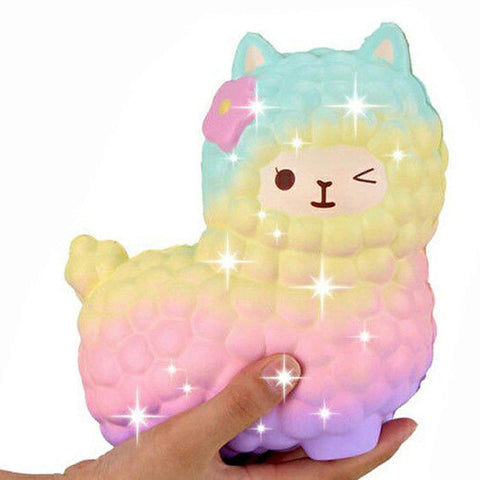 Jumbo sheep alpaca squishy cute galaxy slow rising animal squishy squish wholesale exquisite kids gift