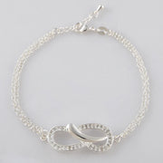 New Bracelet 925 Silver Clear CZ Charm Bracelet for Women Fine Jewelry