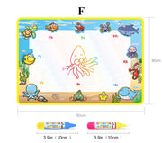 Magic Water Painting Drawing Mat & 2 Pens Doodle Board Coloring Books for Kids Children Educational Toys