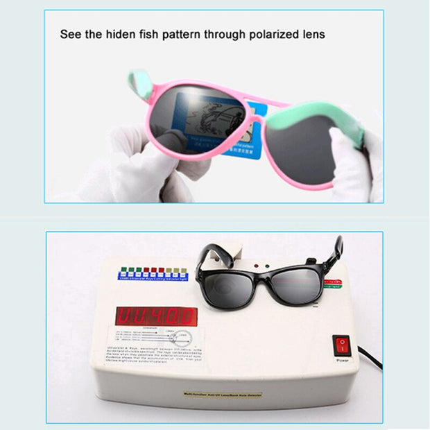 Fashoin Kids Polarized Sunglasses Boys Girls Vintage Silicone Children Sun Glasses Stylish Safty TR90 Eyeglasses Baby UV400