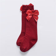 Kids Girls Stockings Big Bow Knee High Long Stocking High Quality Fashion Lace Clothes Accesories