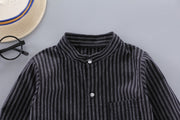 Shirts for Boys Long Sleeve Striped Print Shirts Kids Tops Shirts.