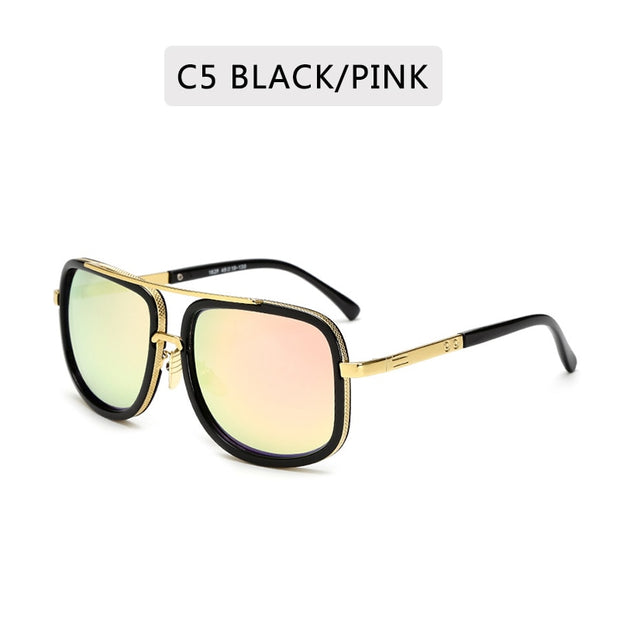 New Fashion Big Frame Sunglasses Men Metal Women High Quality