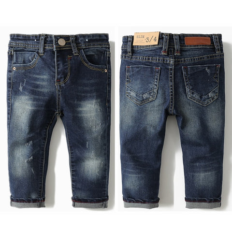 Kids Jeans Pants Baby Denim Trousers Infant Clothing Broken Distress Style