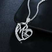 New Fashion 925 Sterling Silver Big Love Heart Pendant Necklace For Women Silver 925 Jewelry Necklace