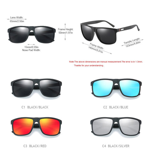 Gafas de sol FUQIAN de lujo para hombre, gafas de sol polarizadas de diseño de moda cuadradas de plástico, gafas de sol para conducir UV400 Oculos