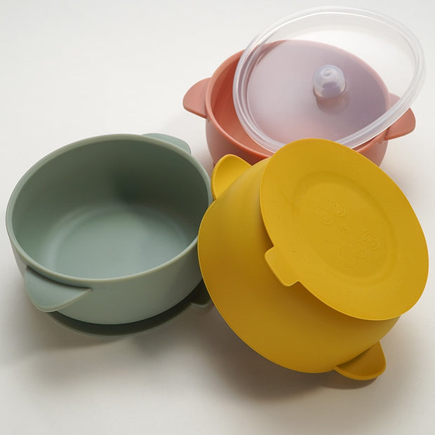 Baby Feeding Bowl  Kids Silicone Tableware Suction Bowl BPA Free High Quality Silicone Kids Toddler