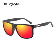 FUQIAN Luxury Sunglasses Men Polarized Fashion Design Square Plastic Sun Glasses Driving Sunglass UV400 Oculos