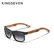 KINGSEVEN Handmade Wooden Eyewear Polarized Mirror Sunglasses Men Women Vintage Design Oculos de sol masculino UV400