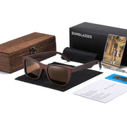 Gafas de sol de madera de bambú Natural GM, gafas polarizadas hechas a mano, lentes con revestimiento de espejo, gafas con caja de regalo