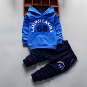 Fashion 2PC Children's Sets Boys Long Sleeves Outfits Clothing Kids Casual Cotton Tracksuits Clothes Hoodie + Trousers