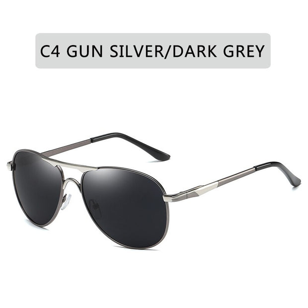 Luxury Brand  Polarized Sunglasses Men Women Gradient Lens Alloy metal frame Round Pilot Driving