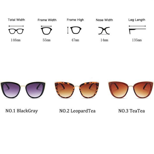 Nuevo Gafas de sol de gran tamaño para mujer, ojo de gato, marca de lujo,