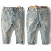 Kids Jeans Pants Baby Denim Trousers Infant Clothing Broken Distress Style