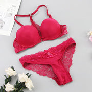 New Fashion Bralette Sexy Lingerie Seamless Push Up Bra Sets Front Closure Candy Color Small Size Brassiere