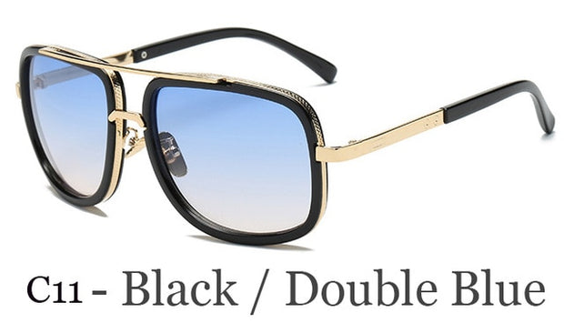 New Fashion Big Frame Sunglasses Men Metal Women High Quality