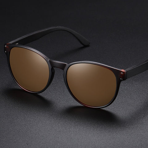 Polarized Sunglasses Men Women S5091 Brand  Wooden Sunglasses Women Round frame UV400