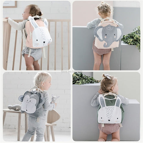 Mochila para niños Mochila para niños pequeños para bebés y niños Bolsa ligera linda para niños y niñas escolares.