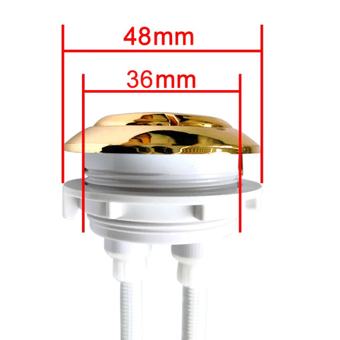 Dual Flush Toilet Tank Gold colour Button Round shape Toilet Push Buttons Bathroom Accessories 38mm