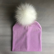 Gorro de terciopelo liso para niñas y niños, gorro con pompón para bebé, gorro con pompón, accesorios para niños