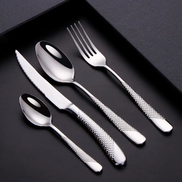 Kitchen Tableware Cutlery Set Stainless Steel Luxury Dinnerware Western Dinner