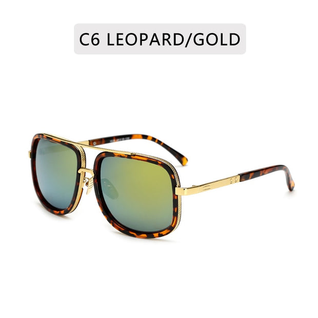 New Fashion Big Frame Sunglasses Men Metal Women High Quality