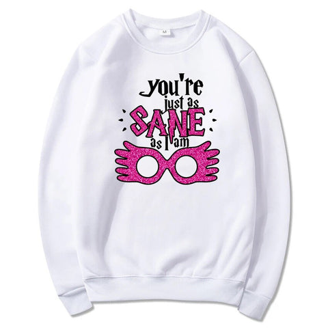 Women Casual Sweatshirts Girls Lovegood Oversized Hogwarts Quote Tops