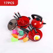 Kids Pretend Play Toy Mini Kitchen Toys Cookware Pot Pan Simulation Kitchen Utensils Cooking Toys For Boys and Girls.