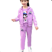 Winter Children Clothing Sets for Girls Floral Baby Clothes Cotton Kids Tracksuit shirt and Pants