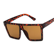 Gafas de sol cuadradas de gran tamaño Vintage de marca de lujo leopardo negro gafas de sol con montura grande gafas de sol femeninas Coulos