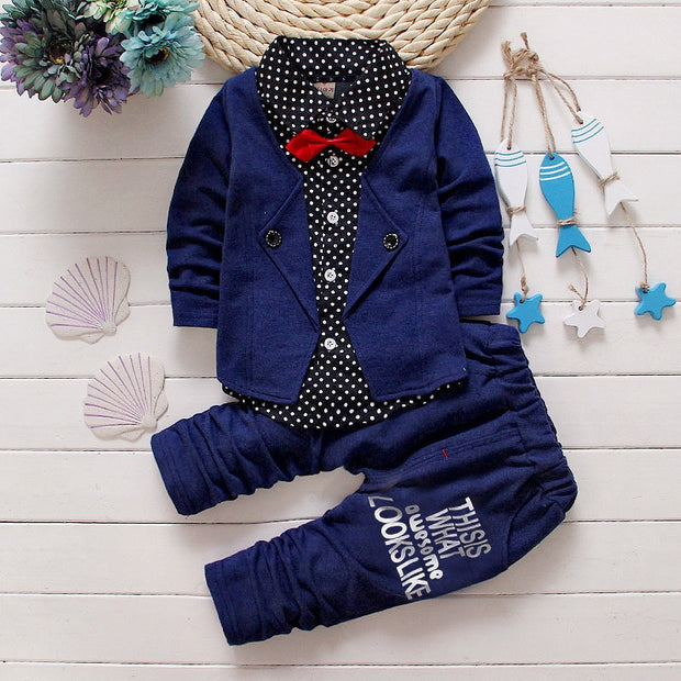 Fashion 2PC Children's Sets Boys Long Sleeves Outfits Clothing Kids Casual Cotton Tracksuits Clothes Hoodie + Trousers