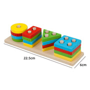 Wooden Puzzles Kids Montessori Toys Graphic Cartoon Colorful Early Enlightenment Learning Toy Animal Shape Puzzle