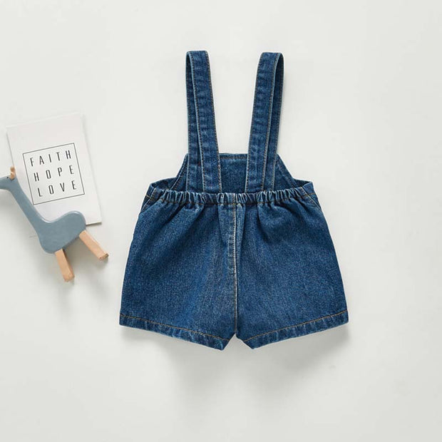 New Baby Overalls Boys Girls Denim Overalls Kids Jumpsuit Korean Fashion Children Denim Shorts