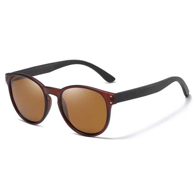 Polarized Sunglasses Men Women S5091 Brand  Wooden Sunglasses Women Round frame UV400