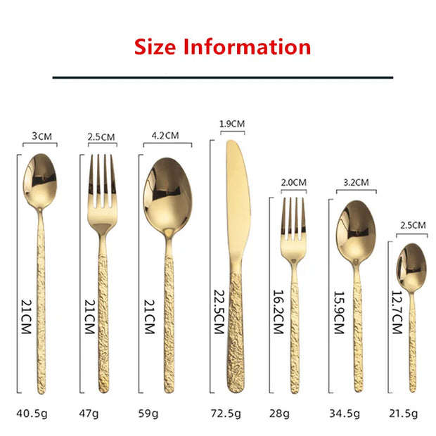 Stainless steel Western Cutlery Dinner Set Dessert Dinnerware New Desing