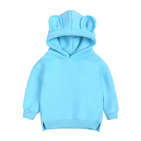 Ropa para bebés, niños y niñas, lindas sudaderas con capucha, sudadera gruesa de lana, ropa para niños.