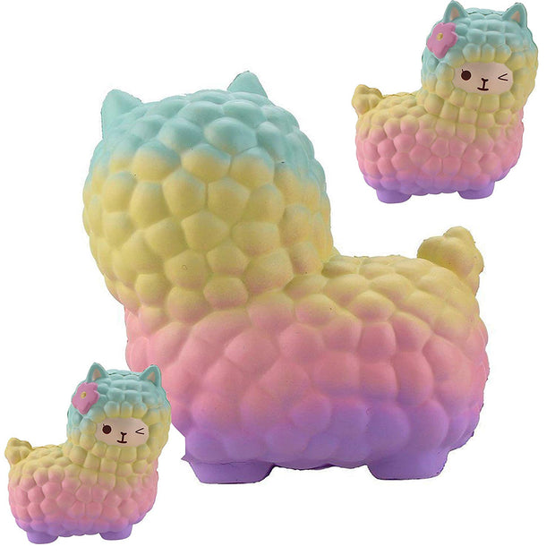 Jumbo sheep alpaca squishy cute galaxy slow rising animal squishy squish wholesale exquisite kids gift