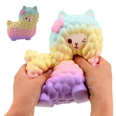 Jumbo oveja alpaca squishy lindo galaxy lento aumento animal squishy squish venta al por mayor exquisito regalo para niños