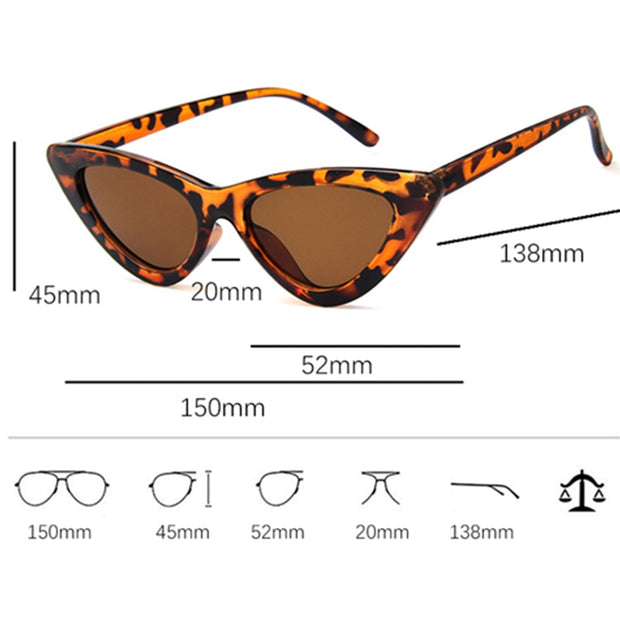 Fashion sunglasses woman brand Designer triangular cat uv400