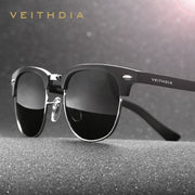 VEITHDIA gafas de sol Retro Unisex de aluminio UV400 hombres polarizadas gafas clásicas de conducción al aire libre mujeres gafas de sol para hombre 6690