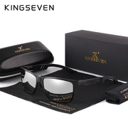 KINGSEVEN Men Polarized Sunglasses Aluminum Magnesium Sun Glasses Driving Glasses Rectangle Shades For Men Oculos masculino Male