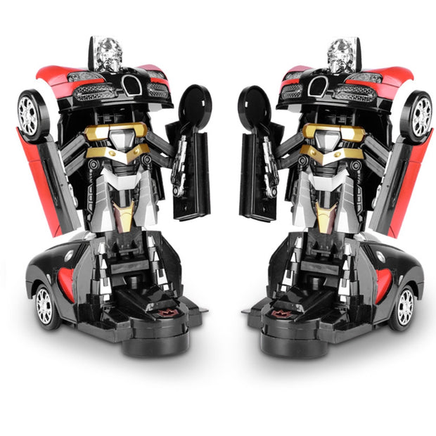 Electronic Music Car Toys Cool Light Transformer Robot Car Toys Univeral Wheel Glowing Kids Children