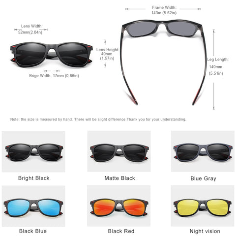 KINGSEVEN marca clásica para hombre gafas de sol cuadradas polarizadas lentes de espejo gafas de sol Unisex gafas de montura negra